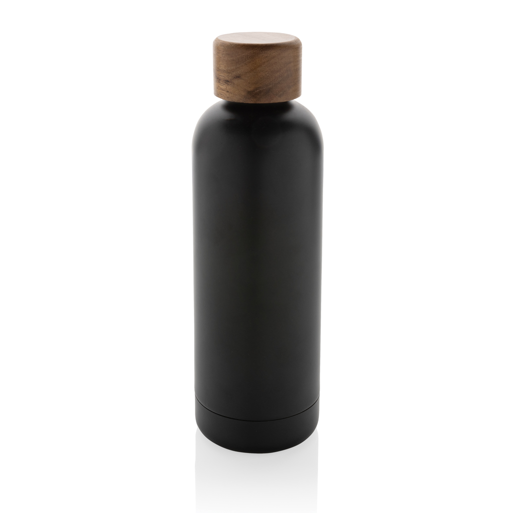 XD Collection Wood RCS certified recycled stainless steel vacuum bottle