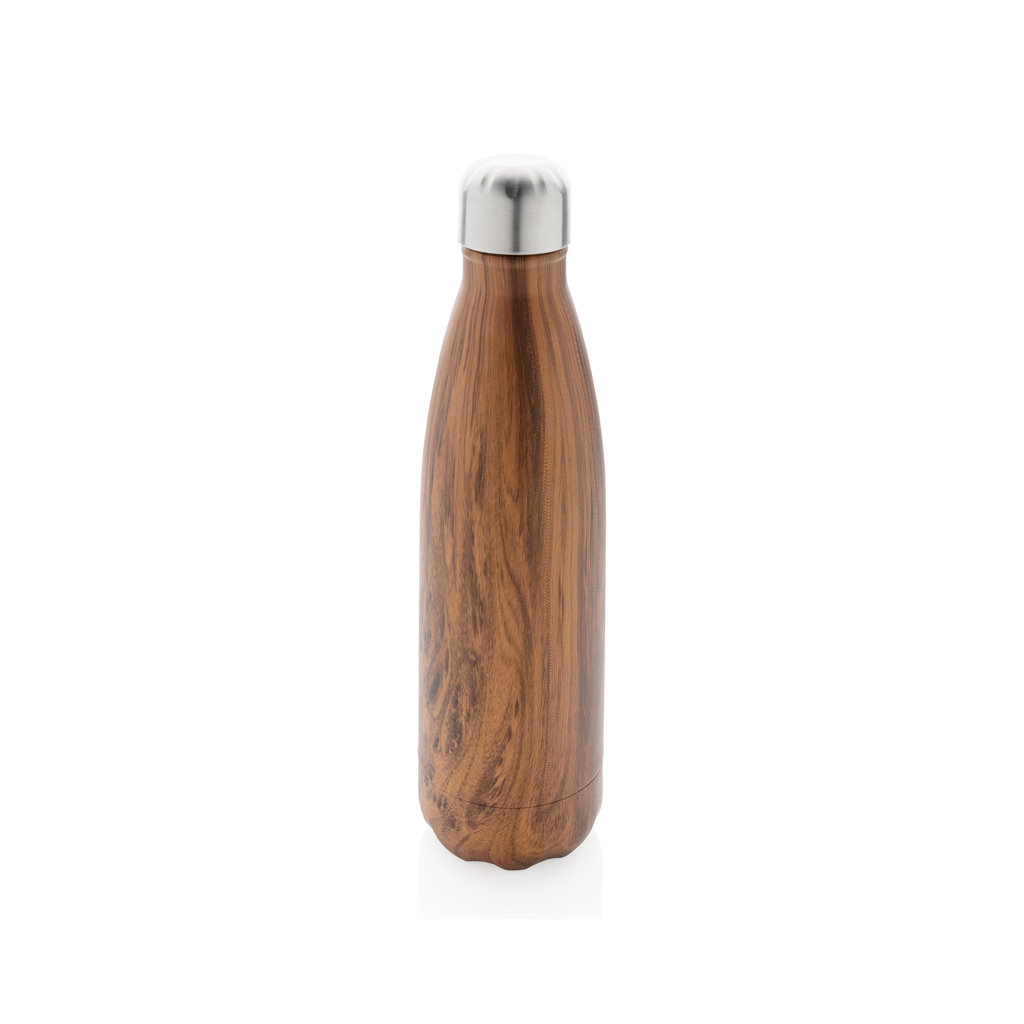 XD Collection Vacuum insulated stainless steel bottle with wood print