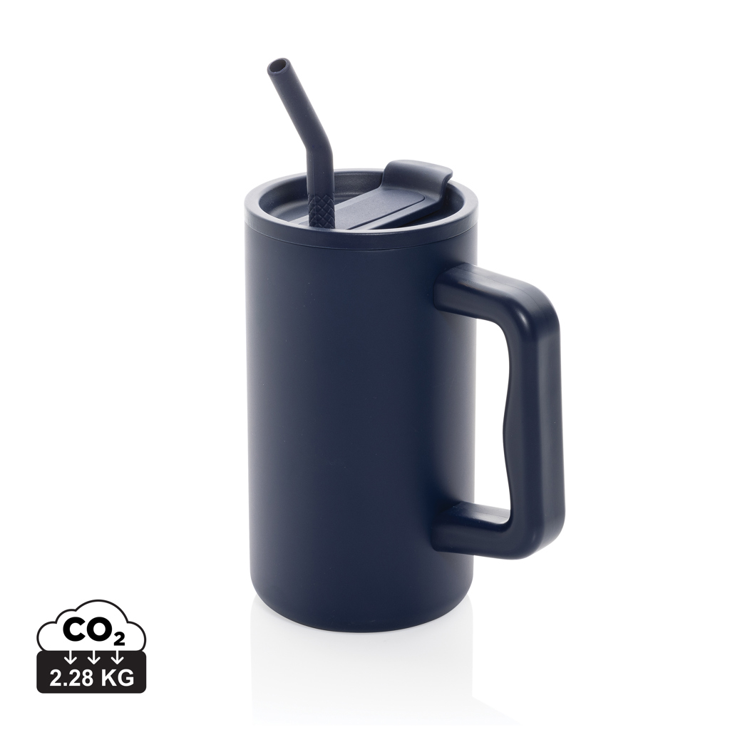 XD Collection Cube RCS certified recycled steel mug 800ml