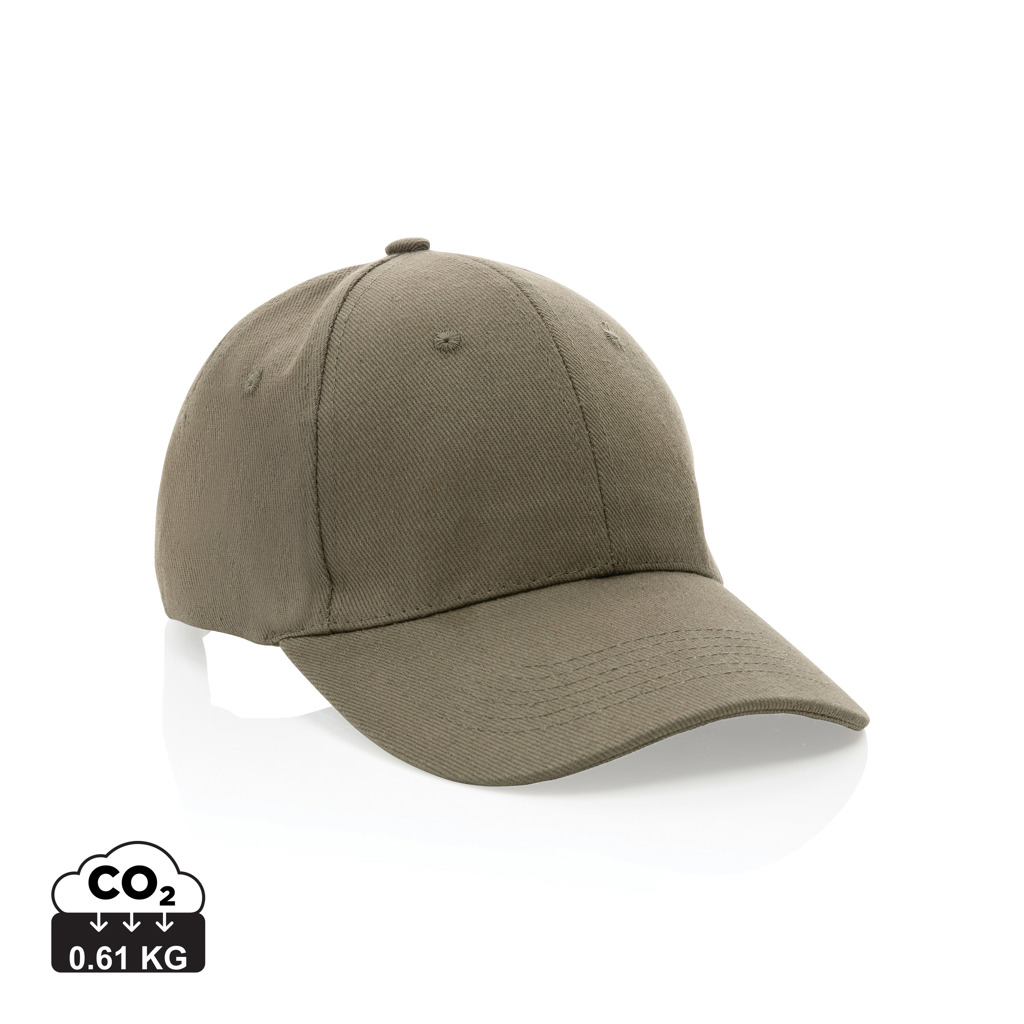 XD Collection Impact 6 panel 280gr Recycled cotton cap with AWARE™ tracer