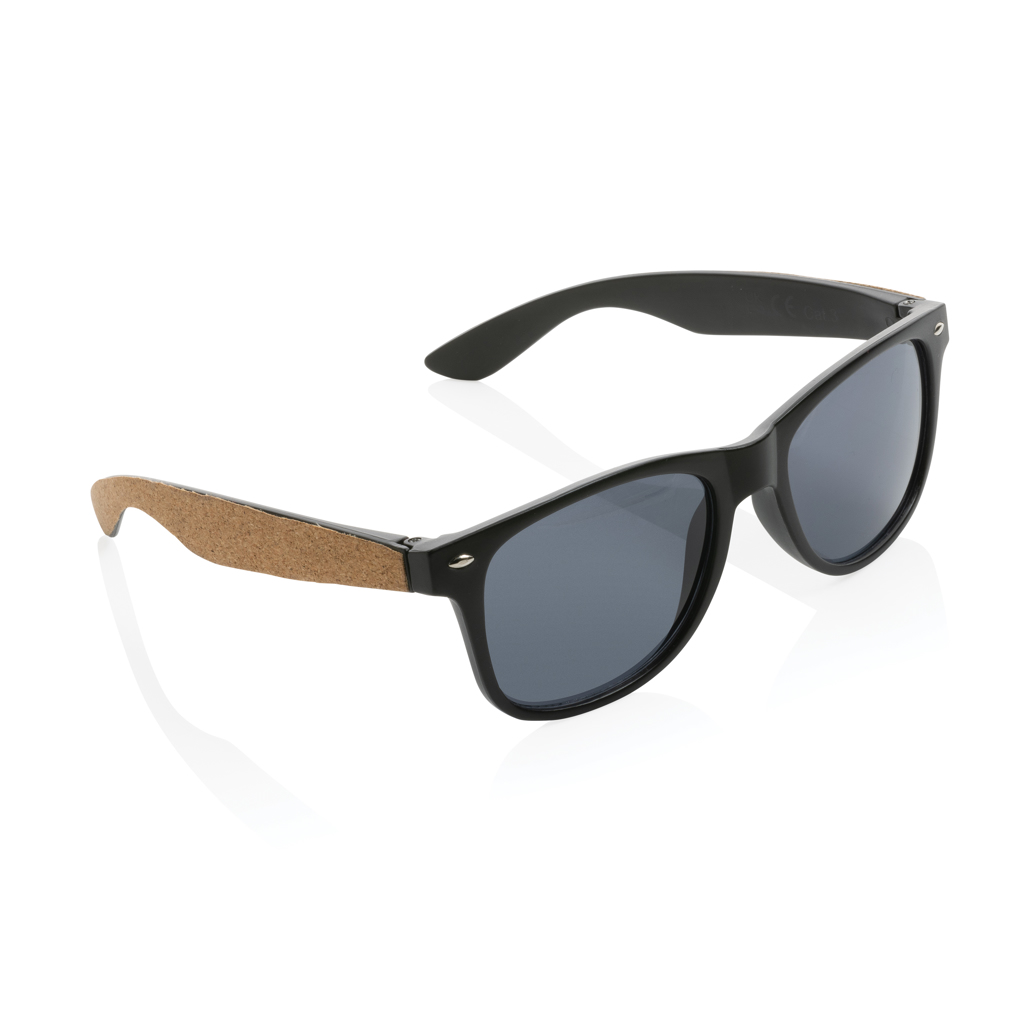 XD Collection GRS recycled PC plastic sunglasses with cork