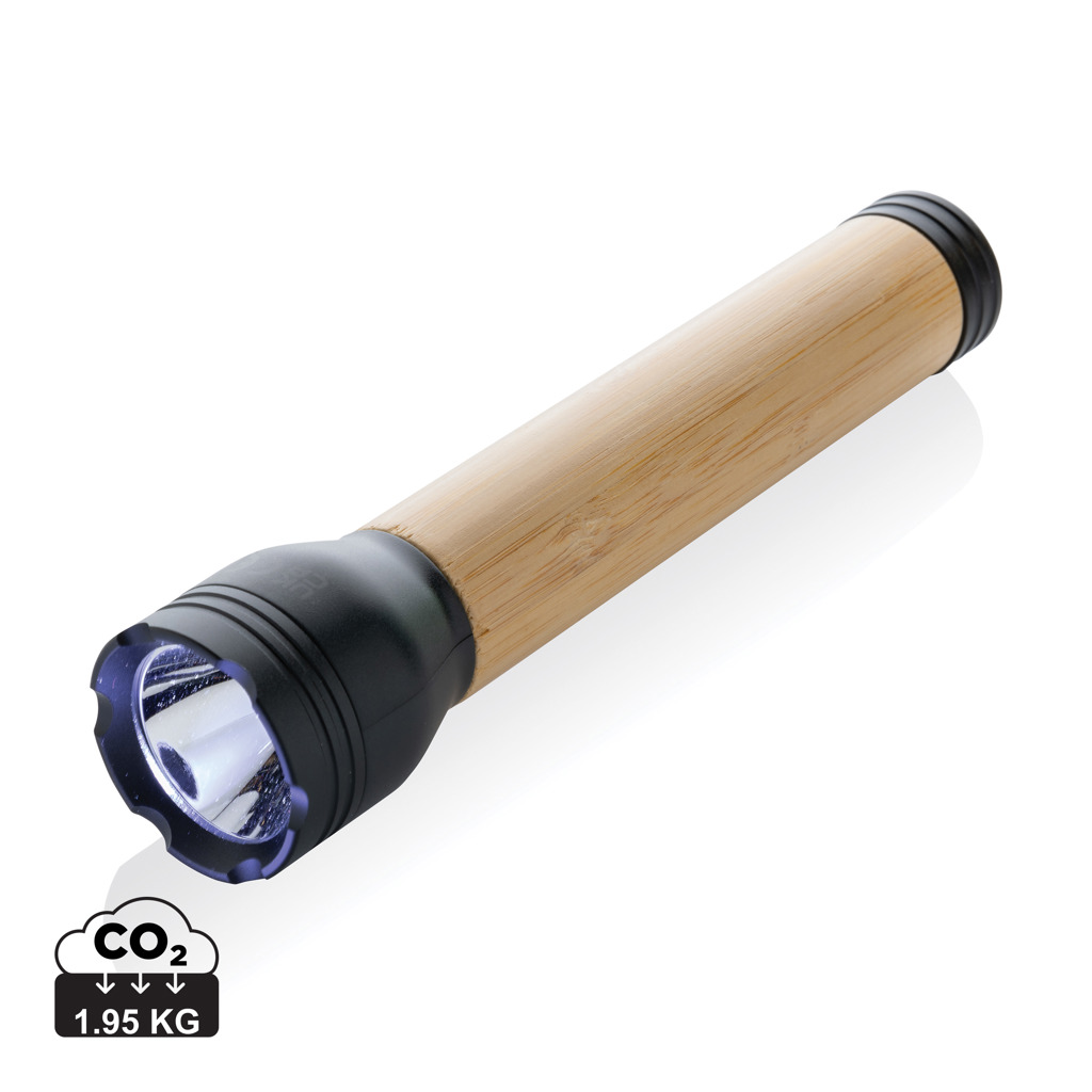 XD Collection Lucid 5W RCS certified recycled plastic & bamboo torch