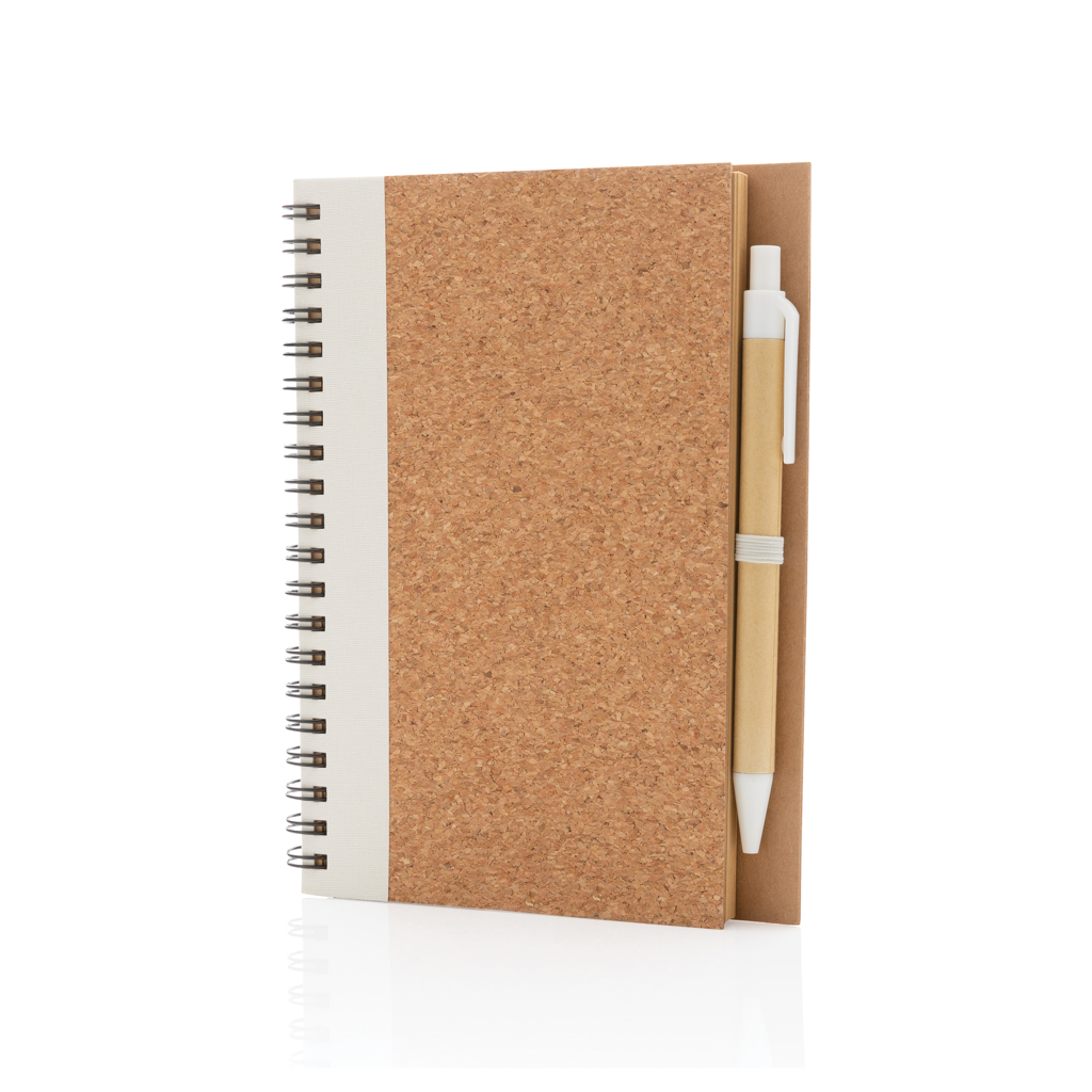 XD Collection Cork spiral notebook with pen