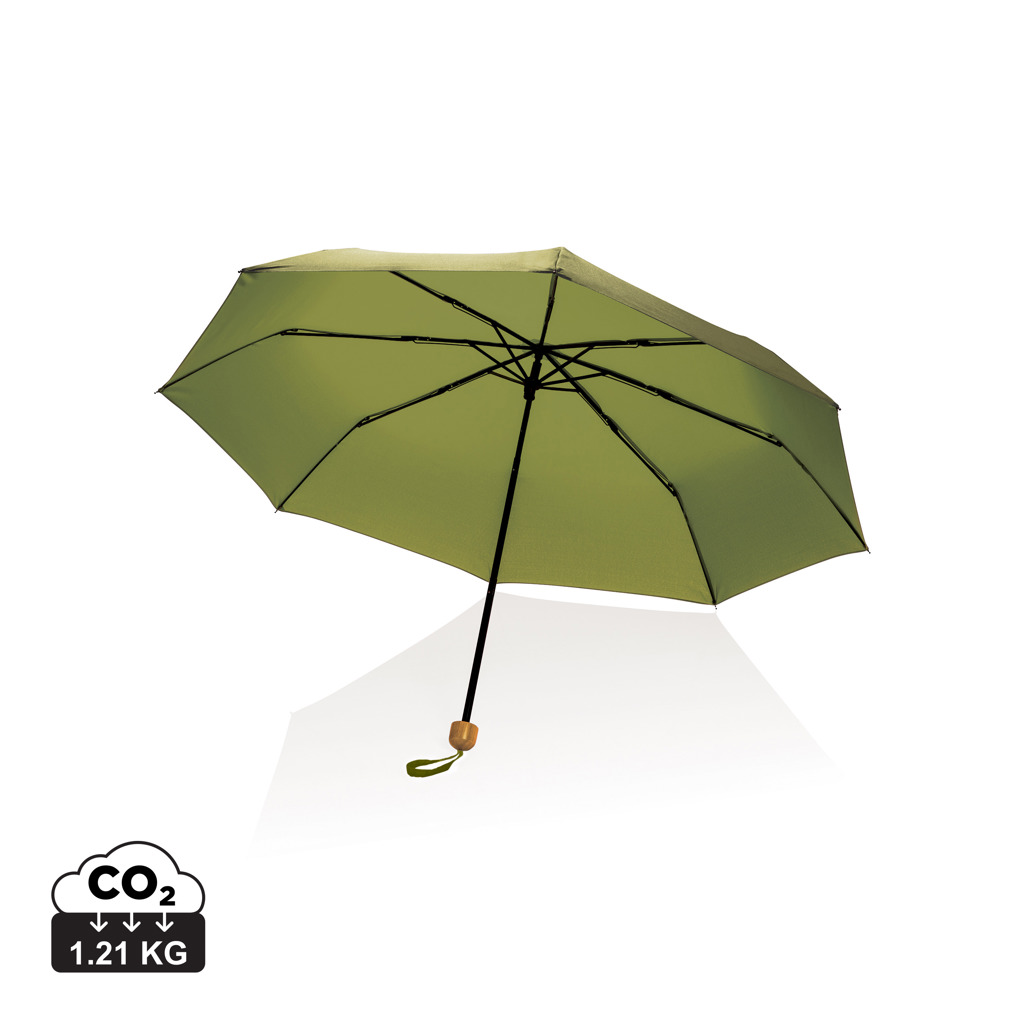 XD Collection 20.5″ Impact AWARE™ RPET 190T Pongee bamboo mini umbrella