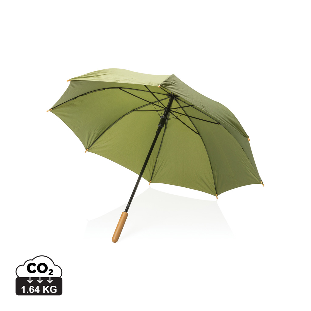 XD Collection 23″ Impact AWARE™ RPET 190T auto open bamboo umbrella