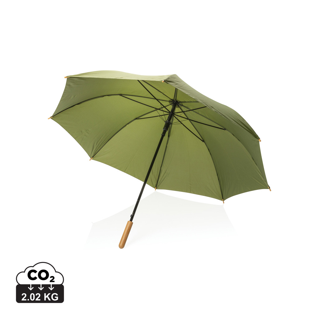 XD Collection 27″ Impact AWARE™ RPET 190T auto open bamboo umbrella