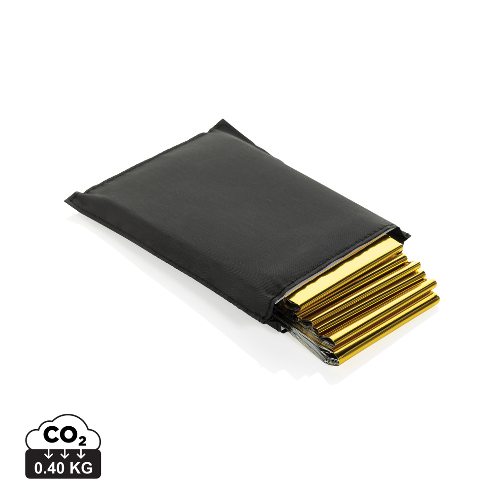 XD Collection Solra emergency blanket in RCS recycled RPET pouch