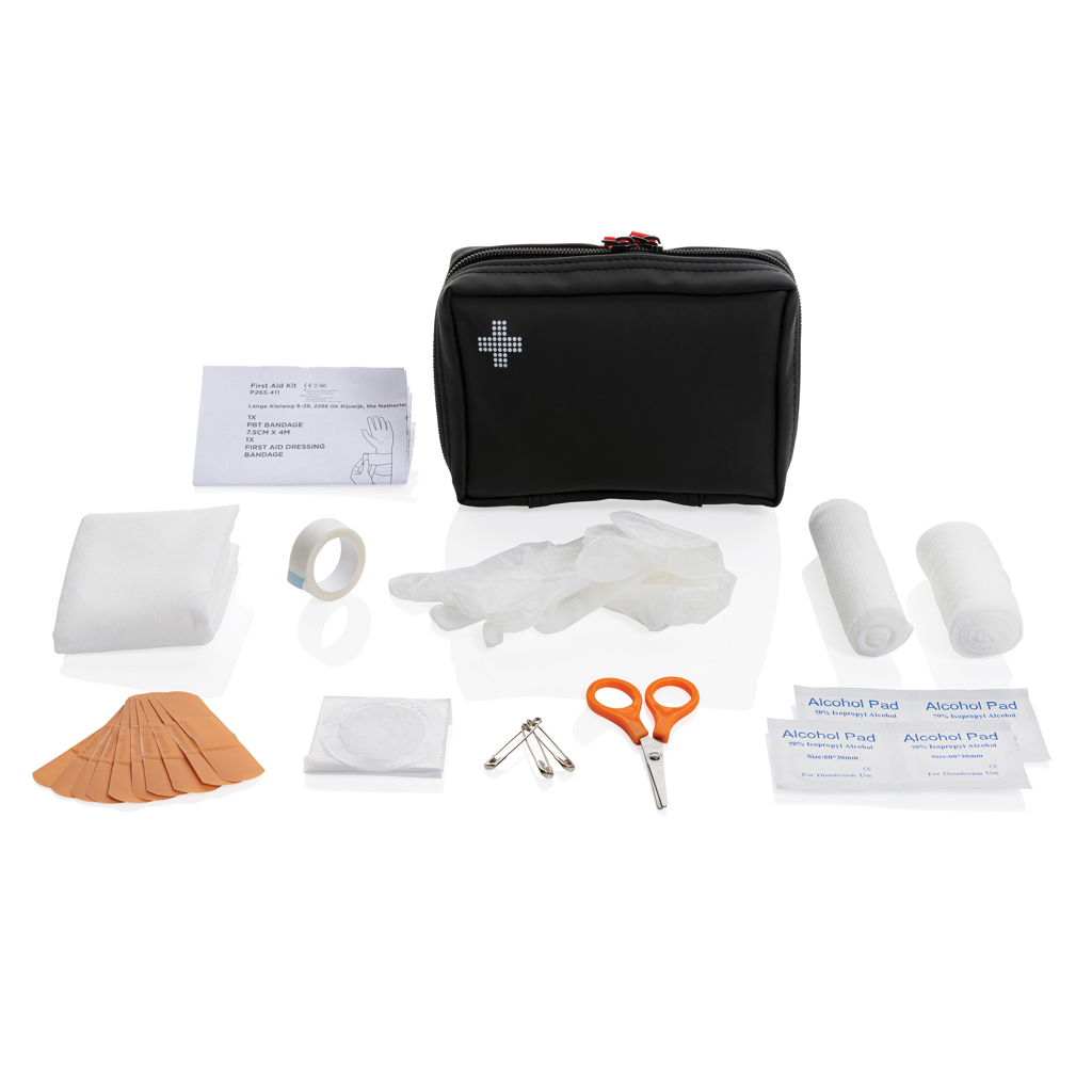 XD Collection RCS recycled nubuck PU pouch first aid set