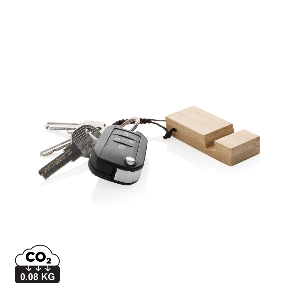 XD Collection Standkey bamboo keychain phone stand