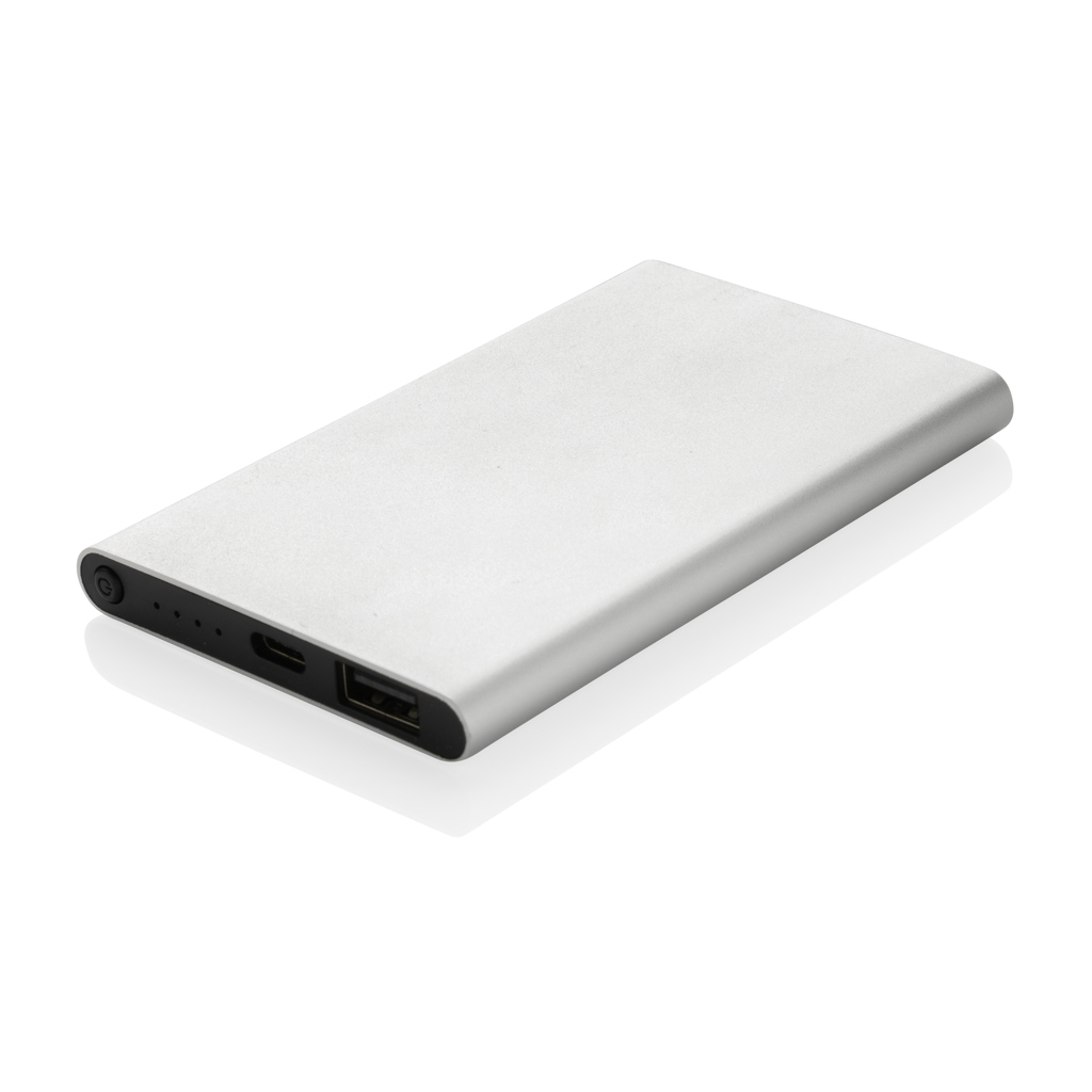 XD Collection RCS recycled plastic/aluminium 4000mah powerbank with type C