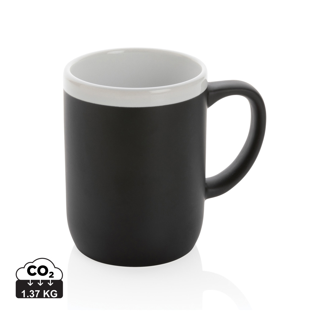 XD Collection Ceramic mug with white rim 300ml