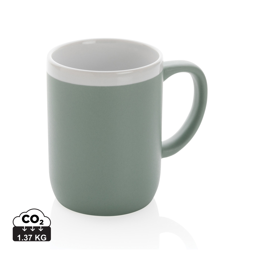 XD Collection Ceramic mug with white rim 300ml