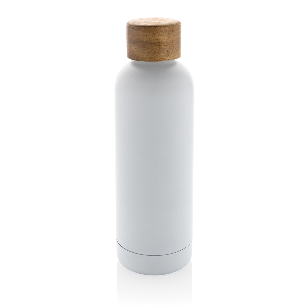 XD Collection Wood RCS certified recycled stainless steel vacuum bottle