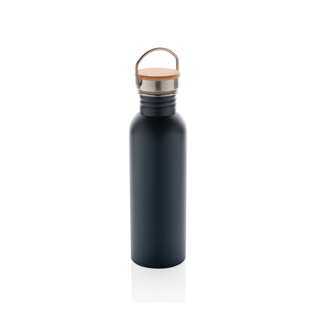 XD Collection Modern stainless steel bottle with bamboo lid