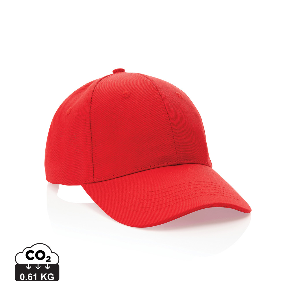 XD Collection Impact 6 panel 280gr Recycled cotton cap with AWARE™ tracer