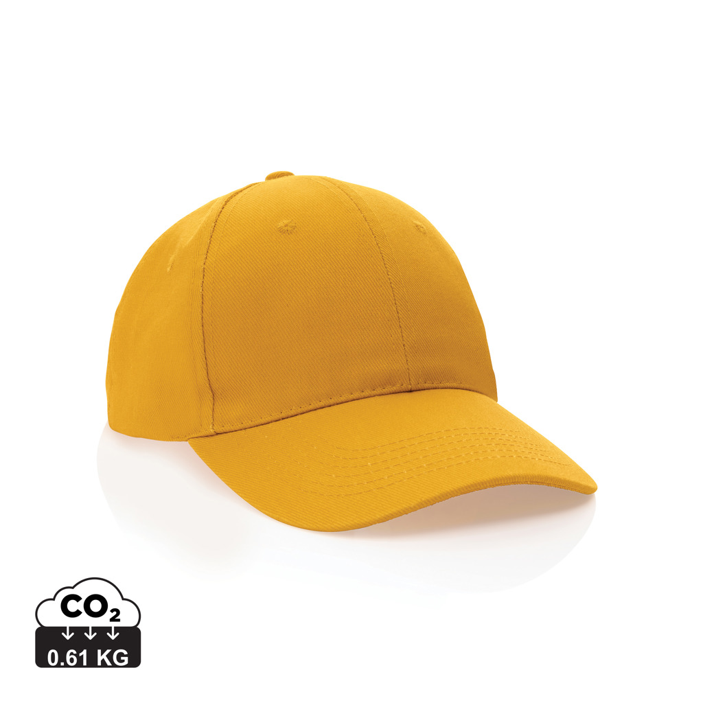 XD Collection Impact 6 panel 280gr Recycled cotton cap with AWARE™ tracer