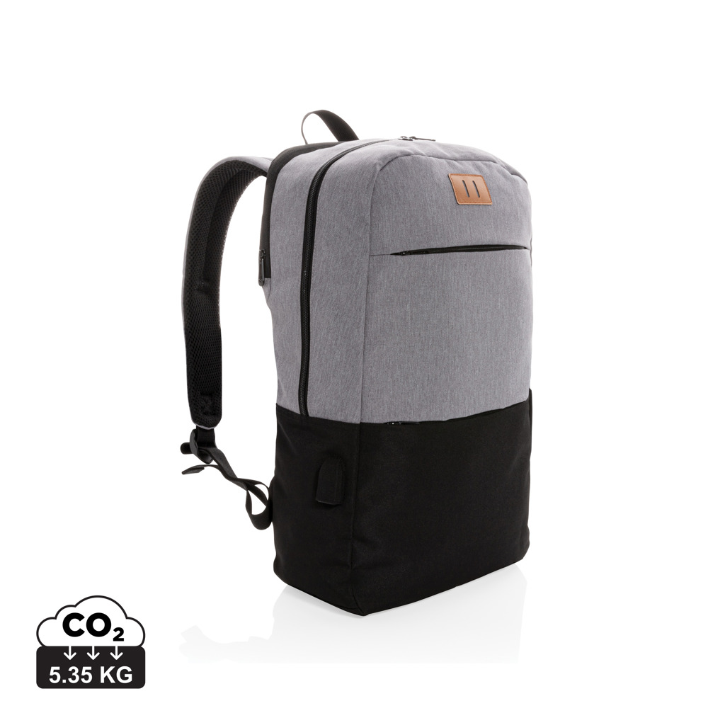 XD Collection Modern 15.6″ USB & RFID laptop backpack PVC free