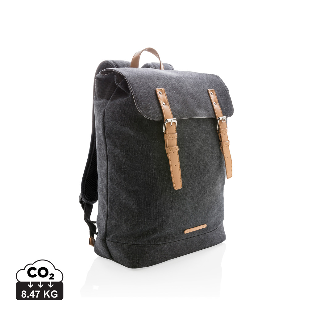 XD Collection Canvas laptop backpack PVC free