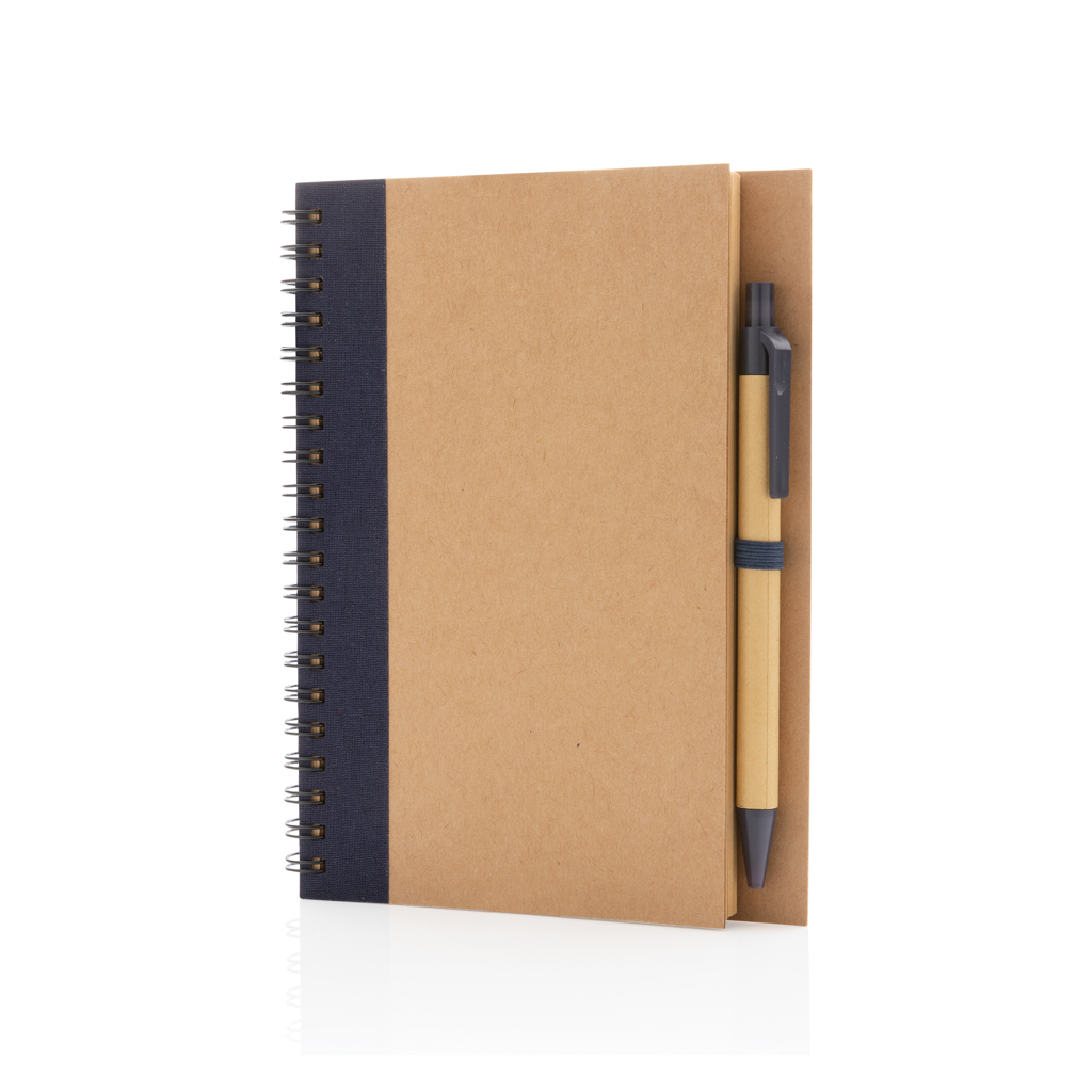 XD Collection Kraft spiral notebook with pen