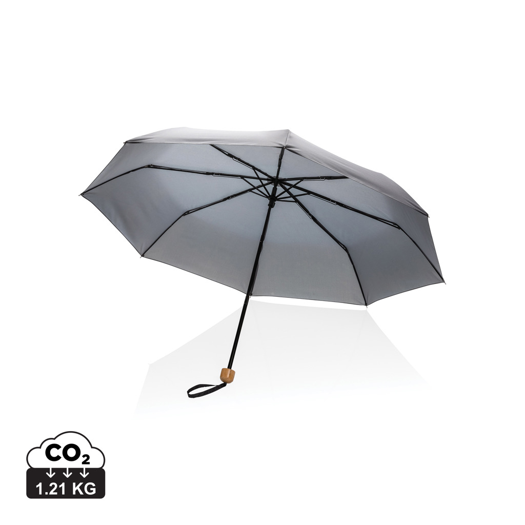 XD Collection 20.5″ Impact AWARE™ RPET 190T Pongee bamboo mini umbrella