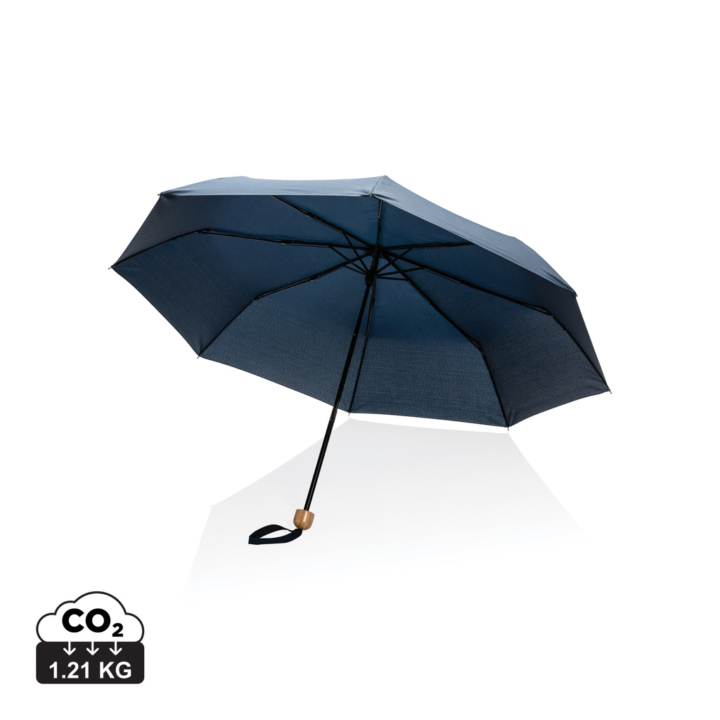 XD Collection 20.5″ Impact AWARE™ RPET 190T Pongee bamboo mini umbrella