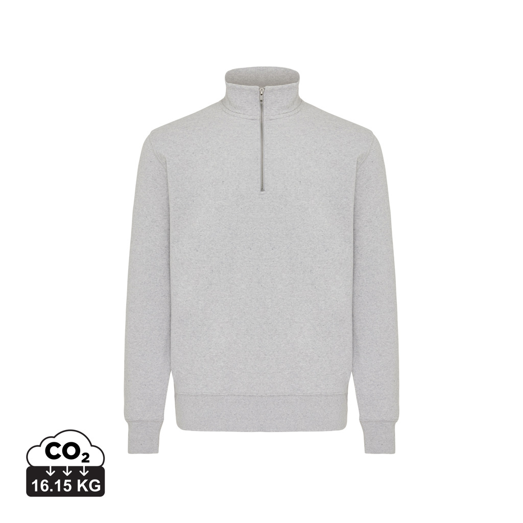 iqoniq IQONIQ Elgon recycled cotton quarter zip sweater
