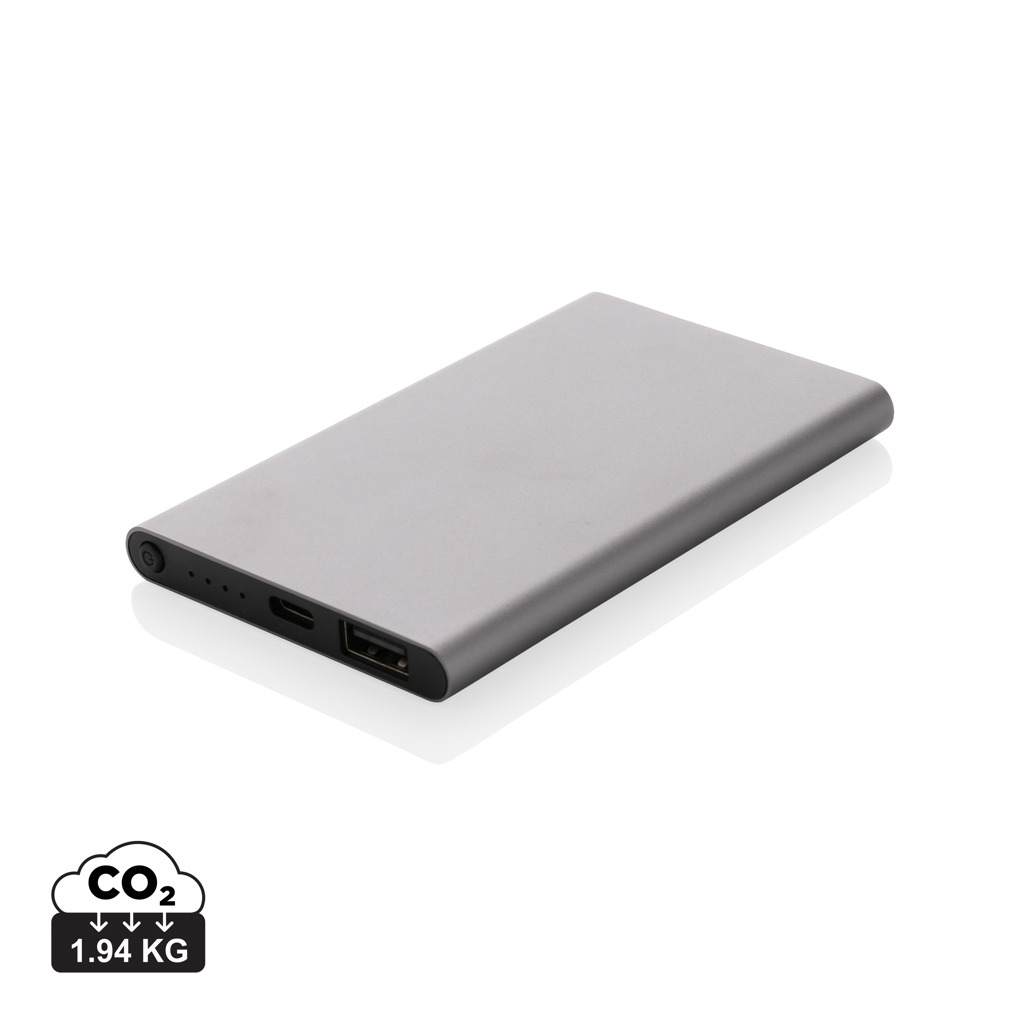 XD Collection RCS recycled plastic/aluminium 4000mah powerbank with type C