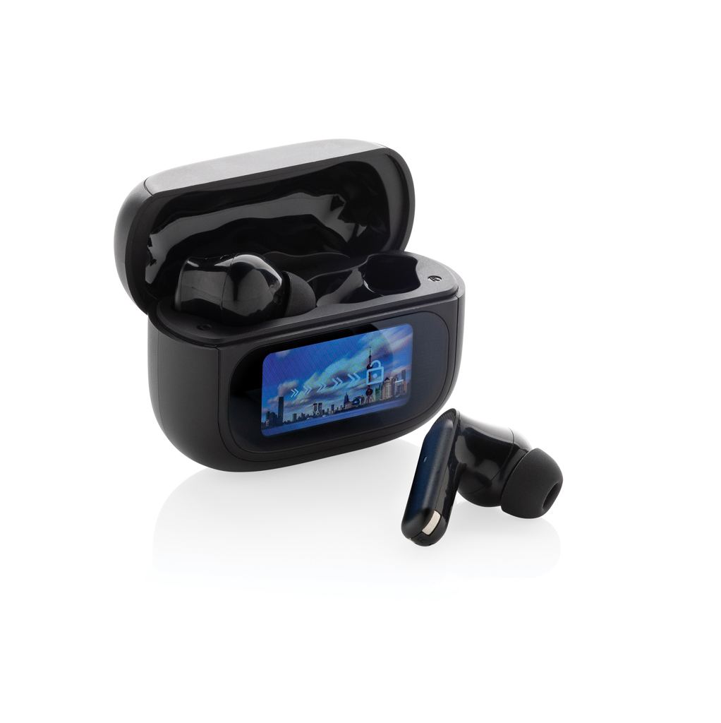 XD Collection Airtune RCS recycled plastic ANC earbuds with touch screen