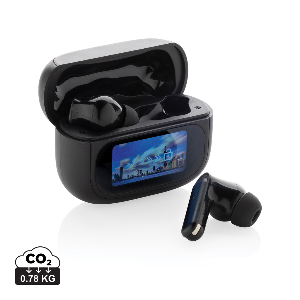 XD Collection Airtune RCS recycled plastic ANC earbuds with touch screen