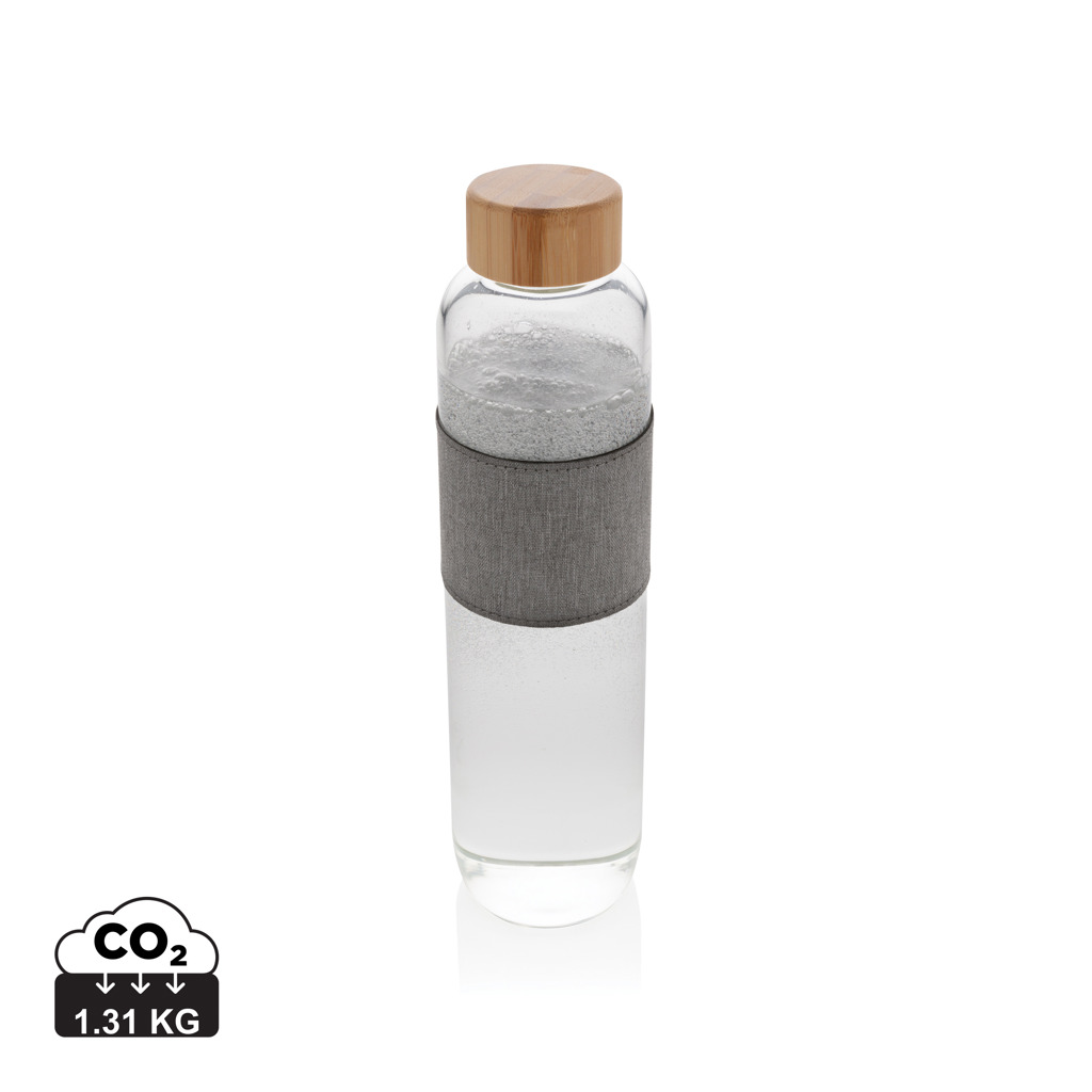 XD Collection Impact borosilicate glass bottle with bamboo lid