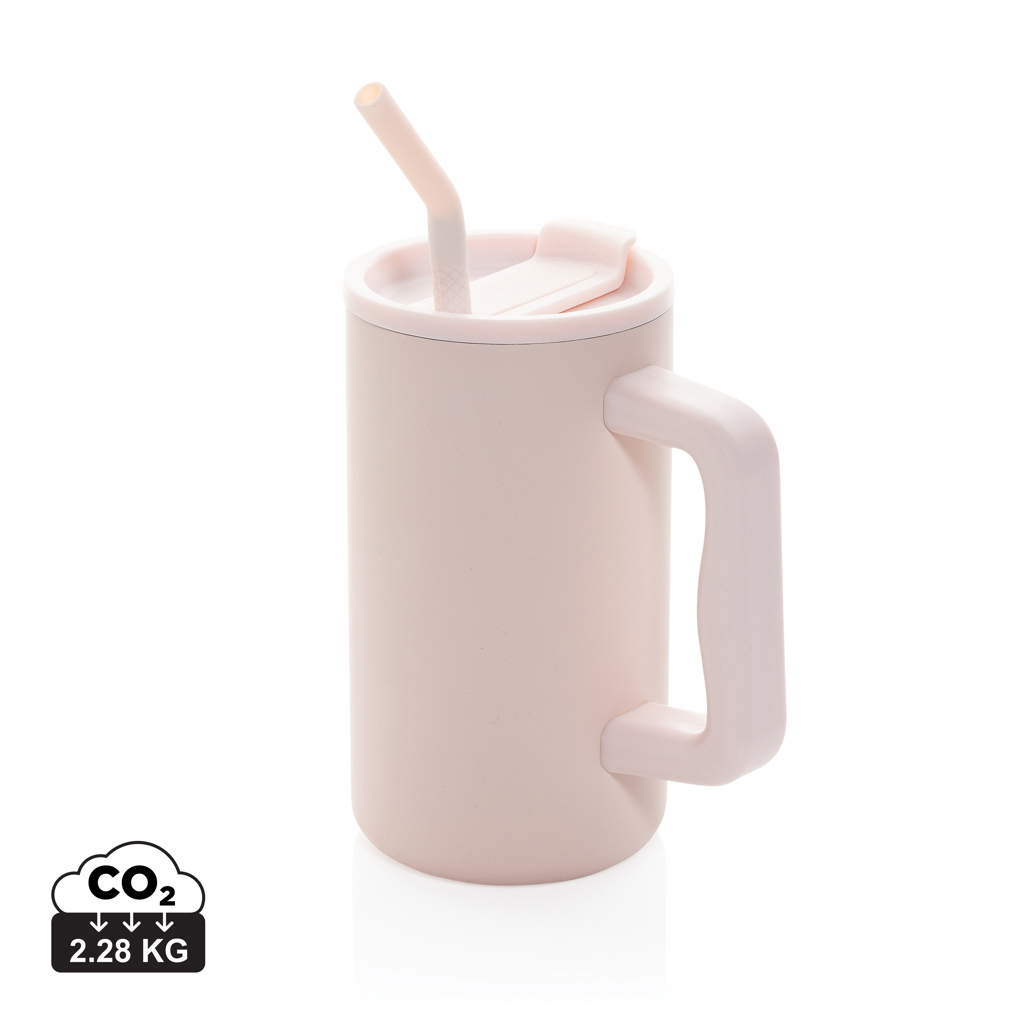 XD Collection Cube RCS certified recycled steel mug 800ml
