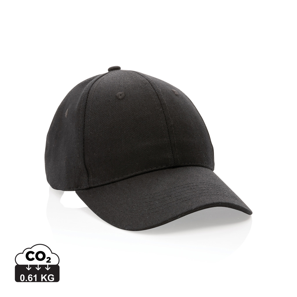 XD Collection Impact 6 panel 280gr Recycled cotton cap with AWARE™ tracer