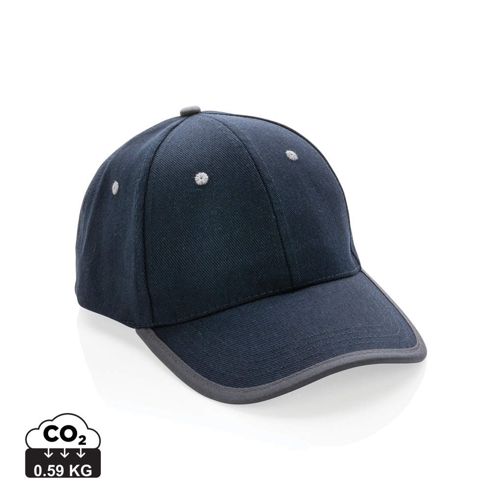 XD Collection Impact AWARE™ Brushed rcotton 6 panel contrast cap 280gr