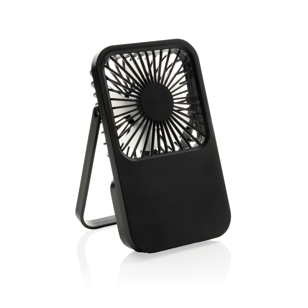 XD Collection Aervina RCS recycled plastic re-chargeable desk fan