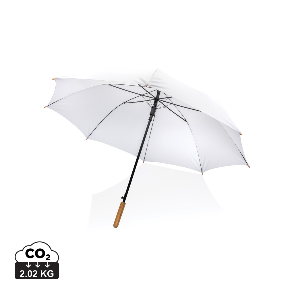 XD Collection 27″ Impact AWARE™ RPET 190T auto open bamboo umbrella