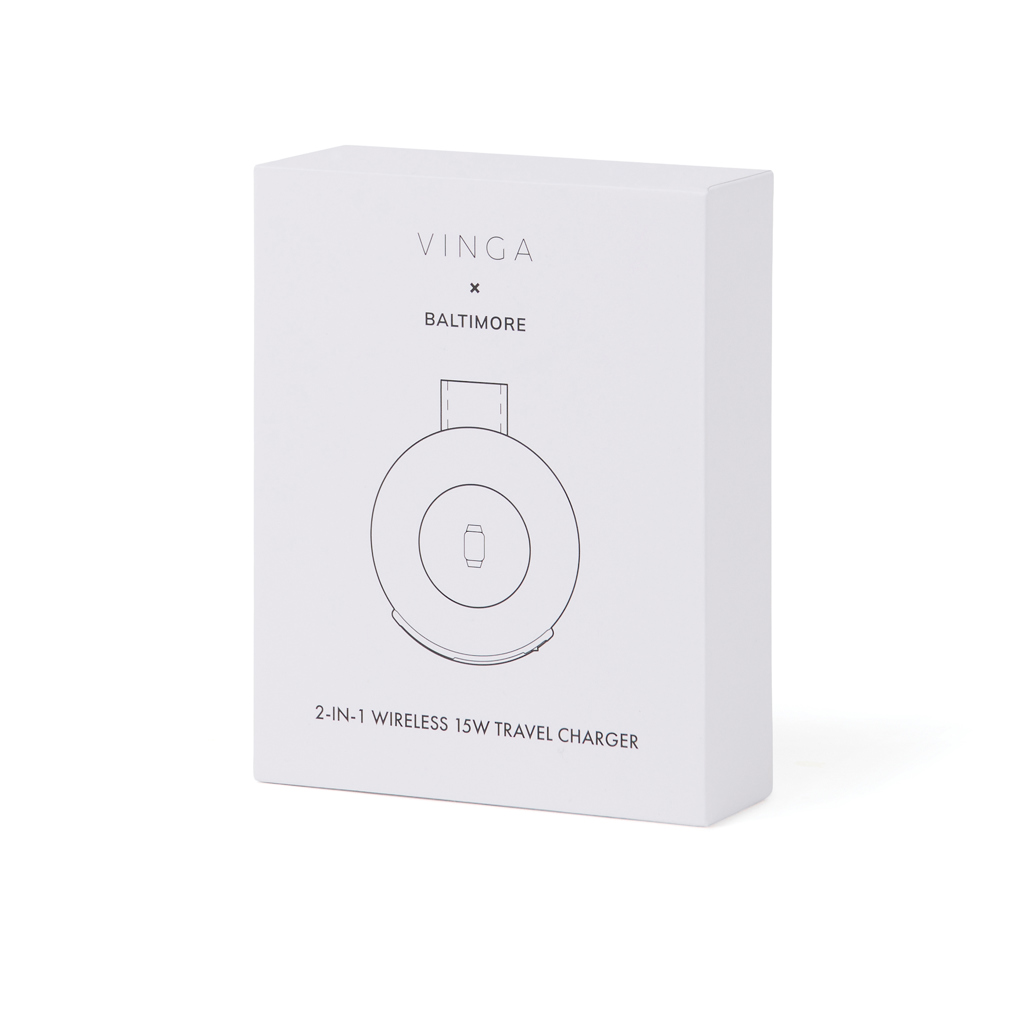 Vinga VINGA Baltimore RCS 2-in-1 Wireless 15W Travel Charger