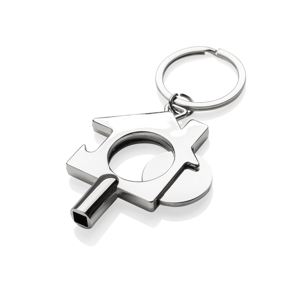 XD Collection RCS recycled zinc alloy 3 in 1 keychain
