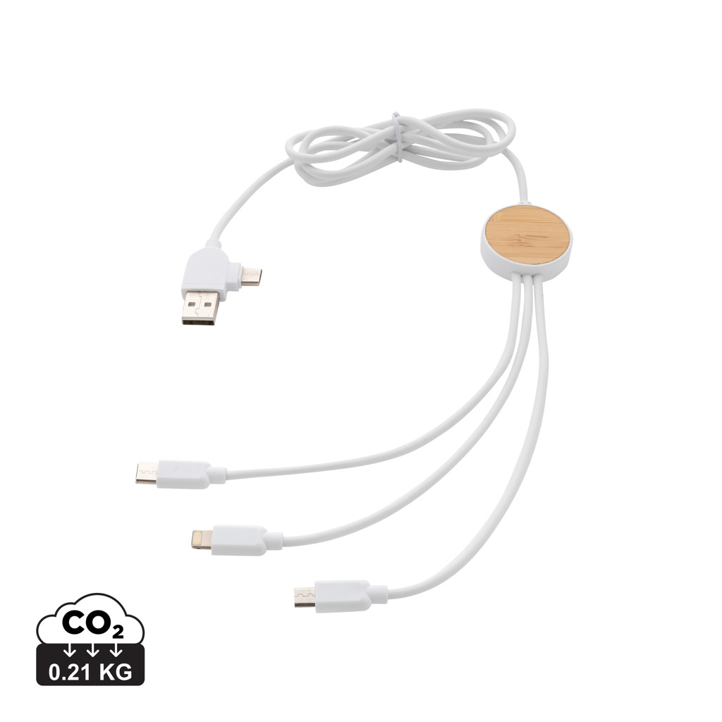 XD Collection RCS recycled plastic Ontario 6-in-1 cable