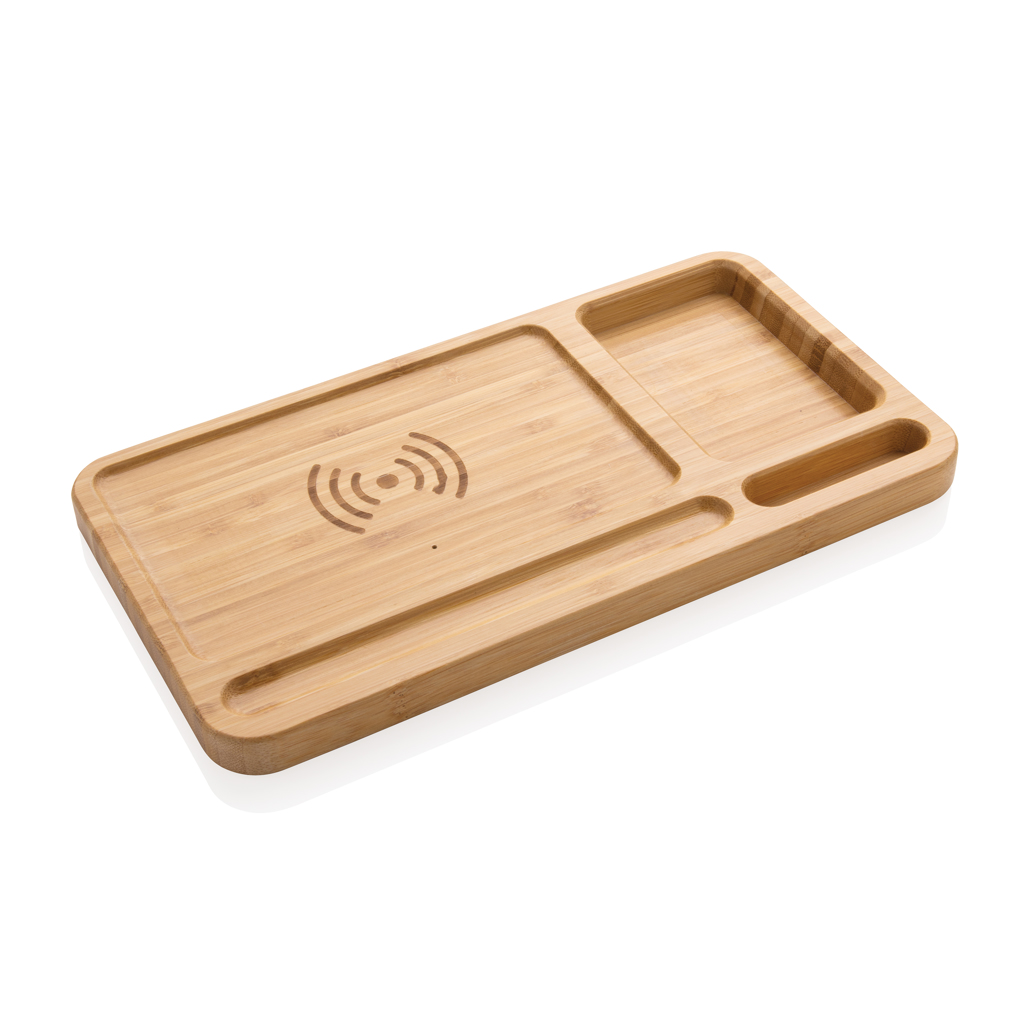 XD Collection Bamboo desk organiser 10W wireless charger