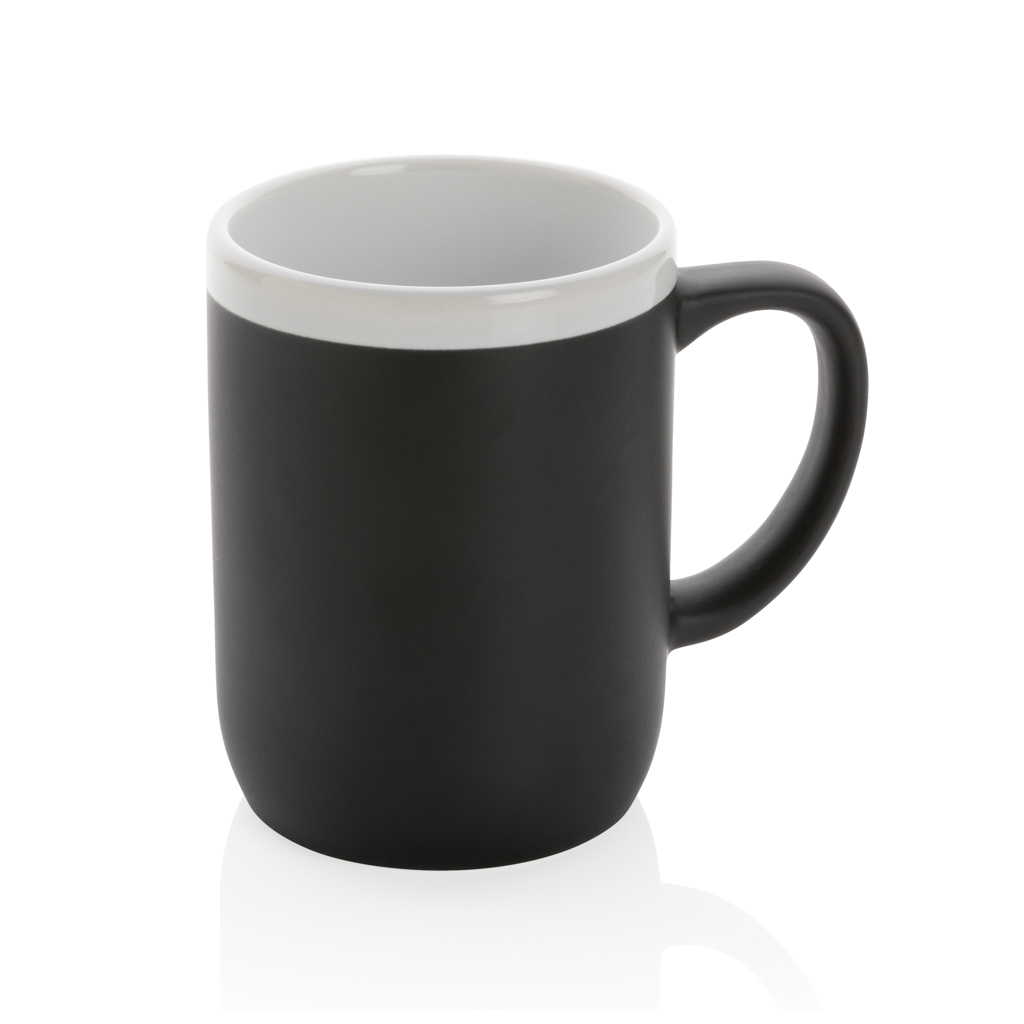 XD Collection Ceramic mug with white rim 300ml