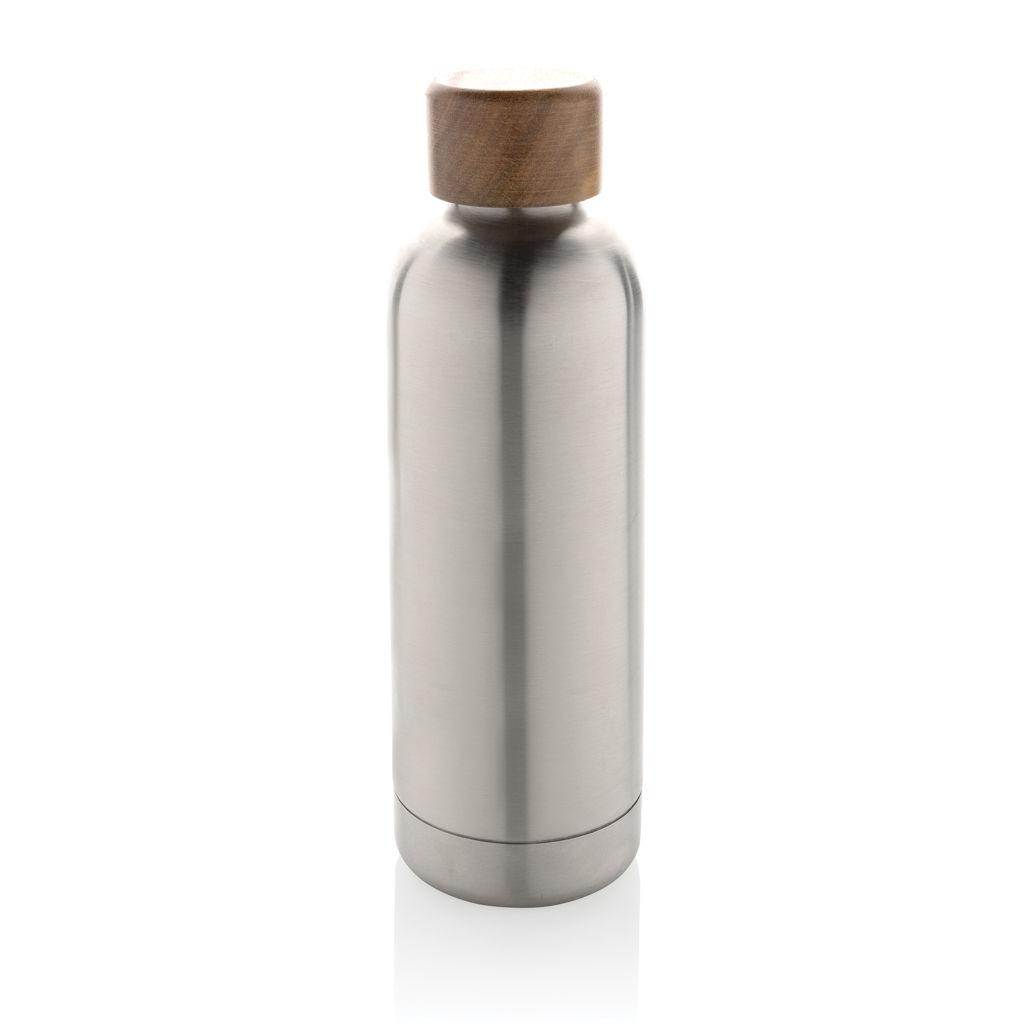 XD Collection Wood RCS certified recycled stainless steel vacuum bottle