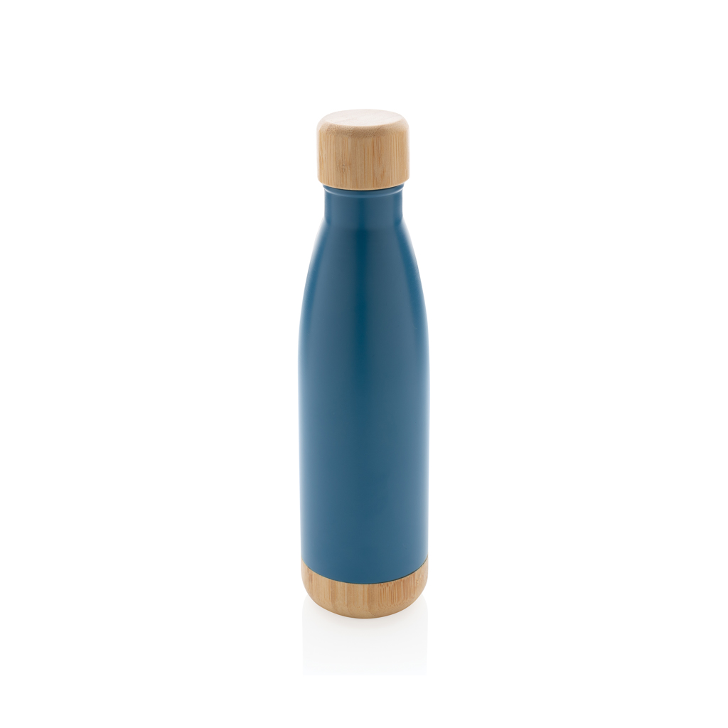 XD Collection Vacuum stainless steel bottle with bamboo lid and bottom