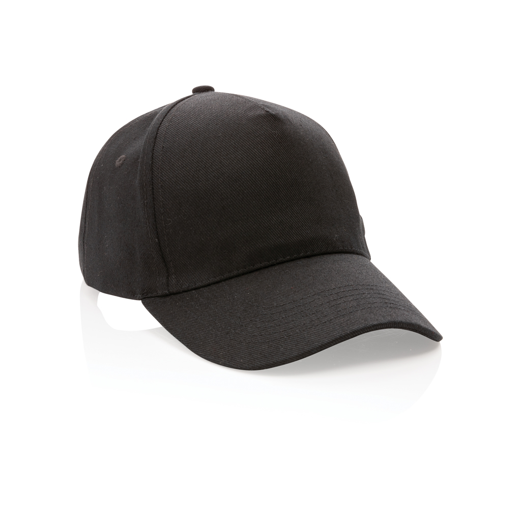 XD Collection Impact 5panel 280gr Recycled cotton cap with AWARE™ tracer