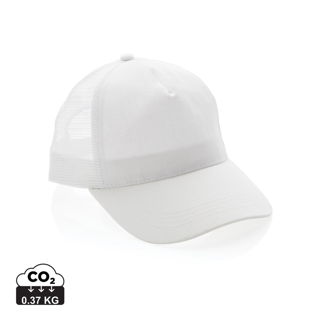 XD Collection Impact AWARE™ Brushed rcotton 5 panel trucker cap 190gr