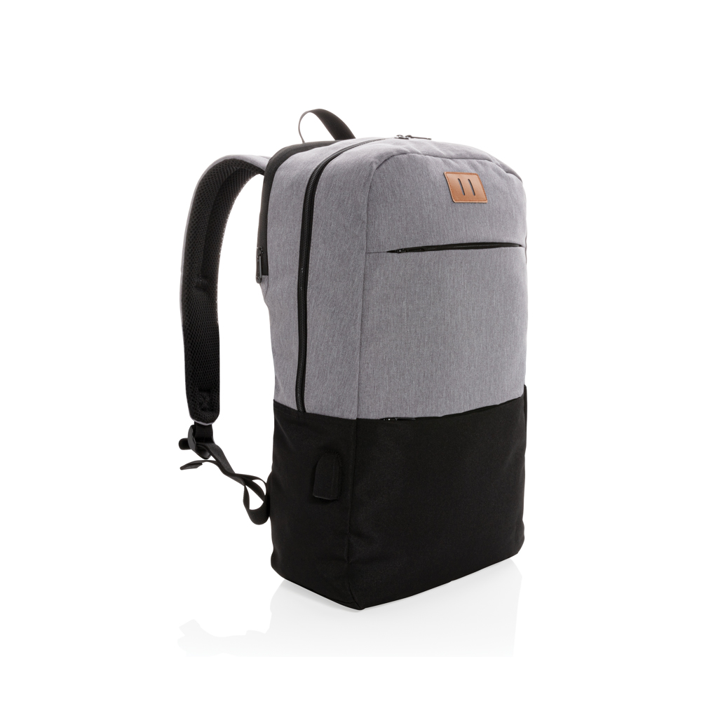 XD Collection Modern 15.6″ USB & RFID laptop backpack PVC free
