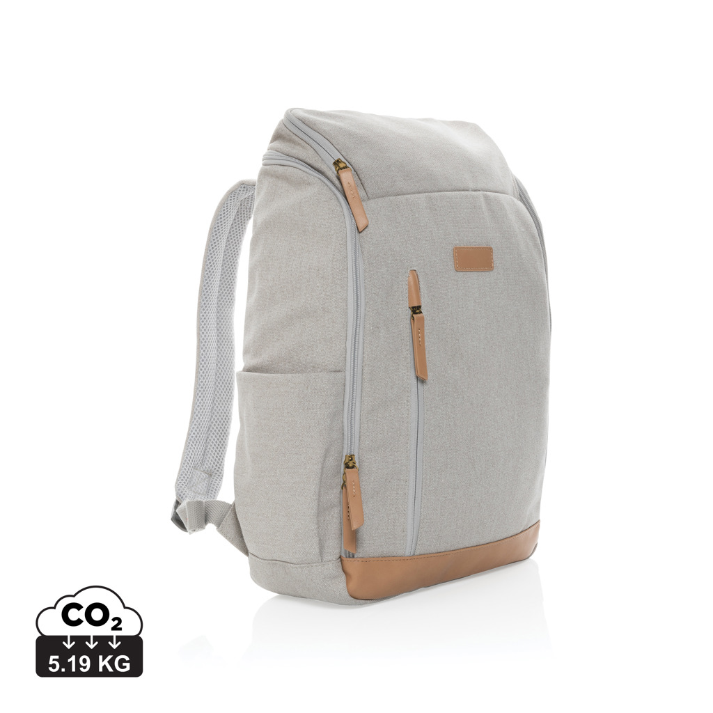 XD Collection Impact AWARE™ 16 oz. recycled canvas 15″ laptop backpack