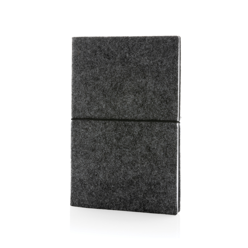 XD Collection GRS certified recycled felt A5 softcover notebook