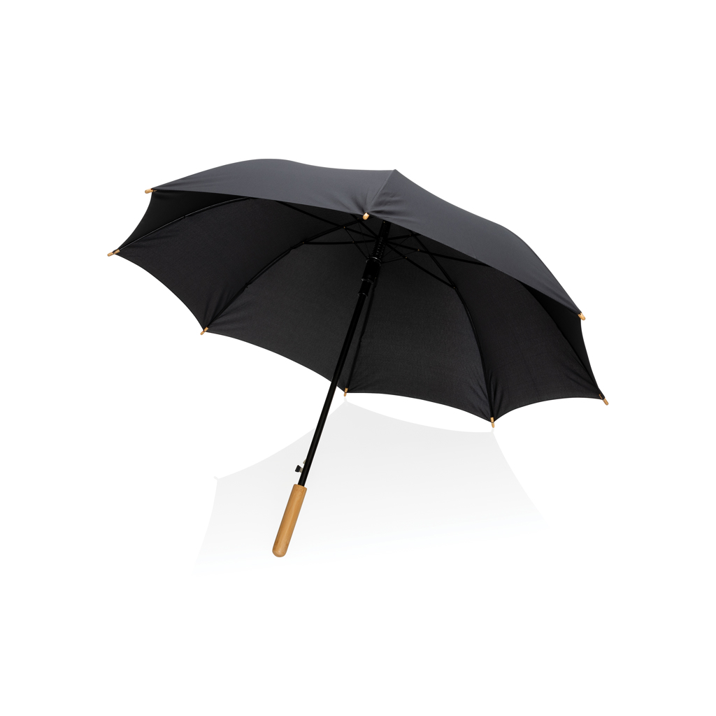 XD Collection 23″ Impact AWARE™ RPET 190T auto open bamboo umbrella