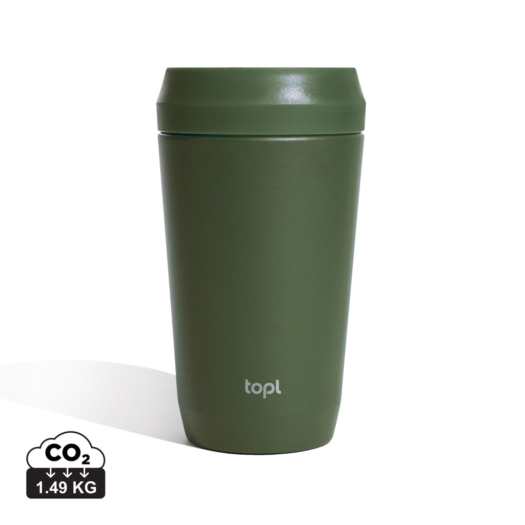 Topl Topl Recycled Steel To Go Tumbler Patented 360 Lid 354ml