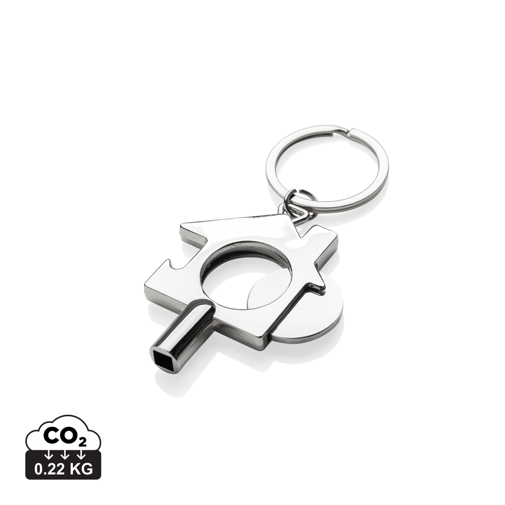 XD Collection RCS recycled zinc alloy 3 in 1 keychain
